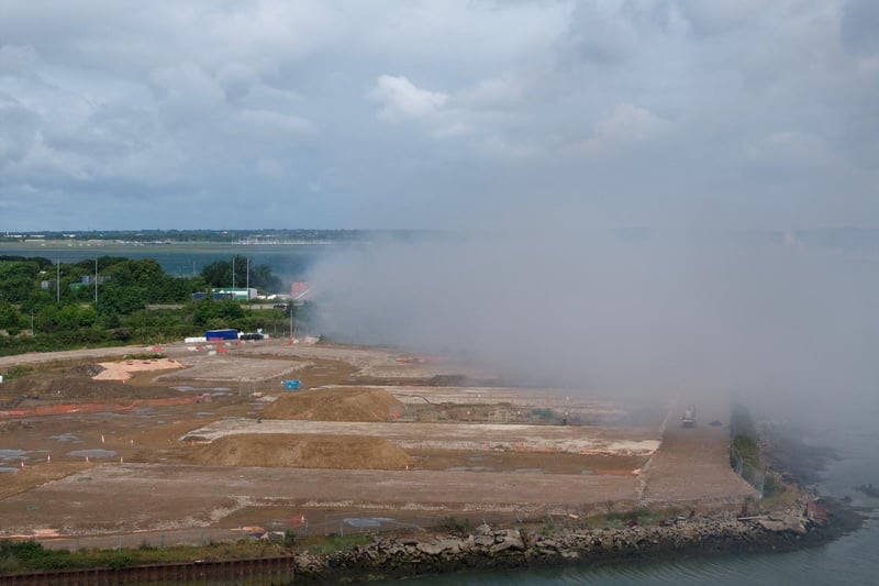 Drone image showing the scene following a huge fire at the TJ Waste & recycling in Tipner. Picture: Marcin Jedrysiak