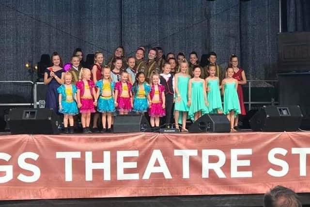 Nearly 100 students from Gemsdance School from across Havant and Waterlooville took part in an online dance show when their Kings Theatre performance was cancelled. Pictured: Performers on the stage at Victorious Festival last year