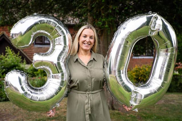 Practice Manager Kate Goodes is celebrating a 30-year career milestone at St Peter's Vets.