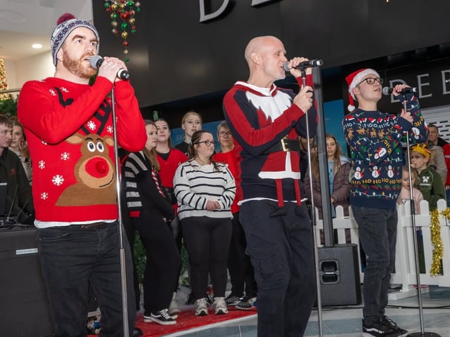 The crowds braved the wind and rain to watch the Christmas lights being switched on in Fareham highstreet on Saturday evening, while some of the entertainment was moved into the shopping centre.Pictured - Photos by Alex Shute