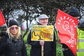Protesters outside the Southern Water plant demanded the firm meet with residents, investment more in infrastructure, and become more transparent about the problem of sewage discharges into the Solent. 

Picture: Sarah Standing (241122-3034)