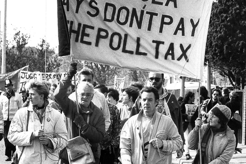 Portsmouth Poll Tax demo April 1990. The News PP168