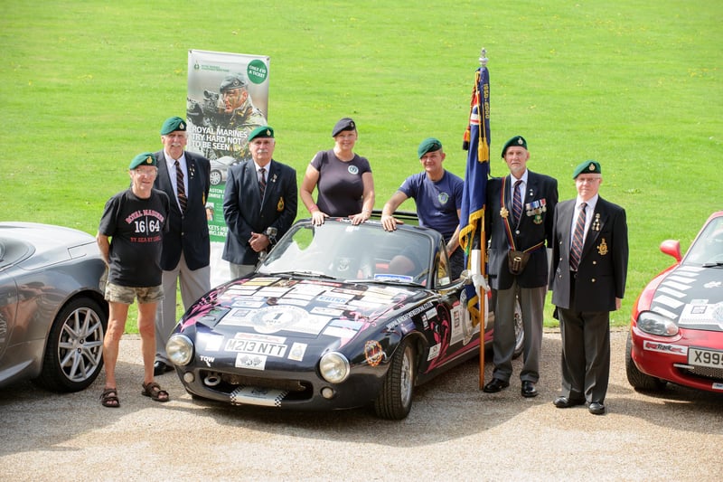 Peter Tillotson, John Jackson, Bob Christy, Fiona Laing, David Marshall, Allen Cuckow and Mac McLean. 30th August 2015.
Participants in, Race for Freedom rally gather at Royal Marines Museum, Southsea for their grand departure. Picture: Allan Hutchings (151291-529)