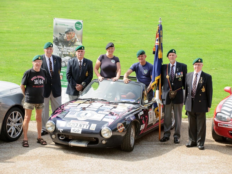 Peter Tillotson, John Jackson, Bob Christy, Fiona Laing, David Marshall, Allen Cuckow and Mac McLean. 30th August 2015.
Participants in, Race for Freedom rally gather at Royal Marines Museum, Southsea for their grand departure. Picture: Allan Hutchings (151291-529)