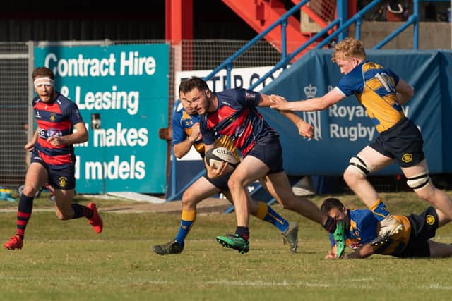 USP's Callum Cells in possession against Romsey.
Picture: Keith Woodland