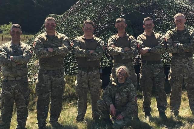 Fiona during her army career.