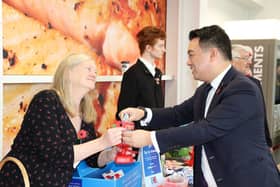 Havant MP Alan Mak launches the Havant Poppy Appeal at TESCO on Solent Road.