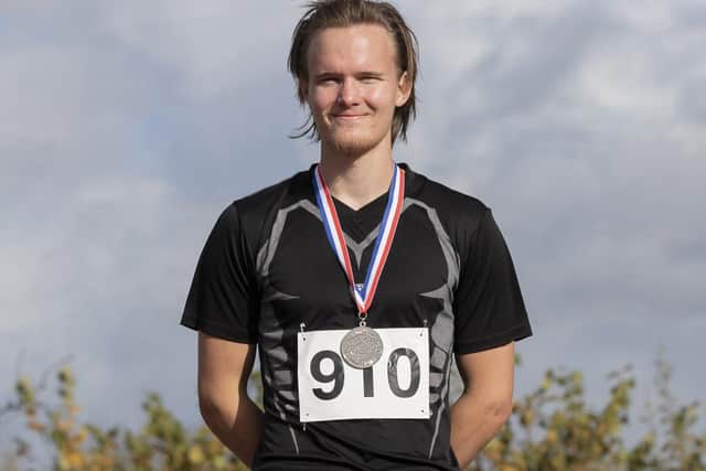 James Baxter with his silver medal. Picture by Paul Smith.