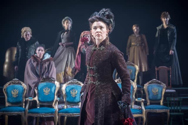 Natalie Dormer in the title role, and company, in Anna Karenina at Chichester Festival Theare. Photo by Marc Brenner