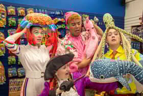 Pictured - Casper Horn, 16 (SpongeBob Squarepants), Stanley Pearl (Patrick), Ella Burgos, 17 (Sandy)  and Jemima Rees, 14 (Patchy the Pirate)Photos by Alex Shute