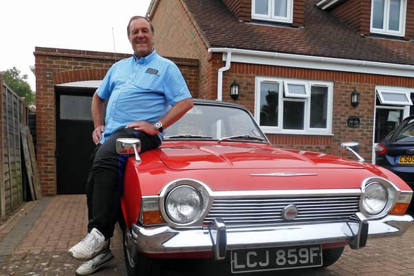 Car enthusiast Chris Soper and his 55-year-old Ford,