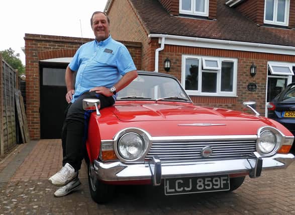 Car enthusiast Chris Soper and his 55-year-old Ford,