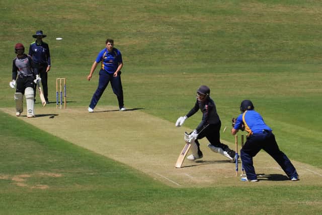 Tom Benfield is stumped Ventnor keeper Ben Woodhouse off the bowling of Toby Noyes. Picture: Dave Reynolds