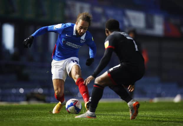 Marcus Harness returns to Pompey's side for today's encounter with Plymouth. Picture: Joe Pepler