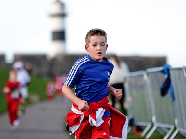 A number of runners took to the picturesque coastal route to take on the Portsmouth Coastal Waterside Marathon, Festive Half Marathon, as well as the Southsea 5k and 10k Turkey Trot. Picture: Chris  Moorhouse (221224-74)