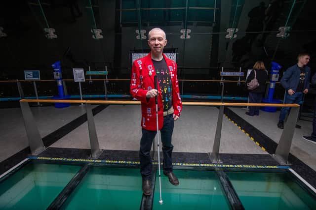 Pictured: Clarke Reynolds next to some of his art work at Spinnaker Tower

Picture: Habibur Rahman