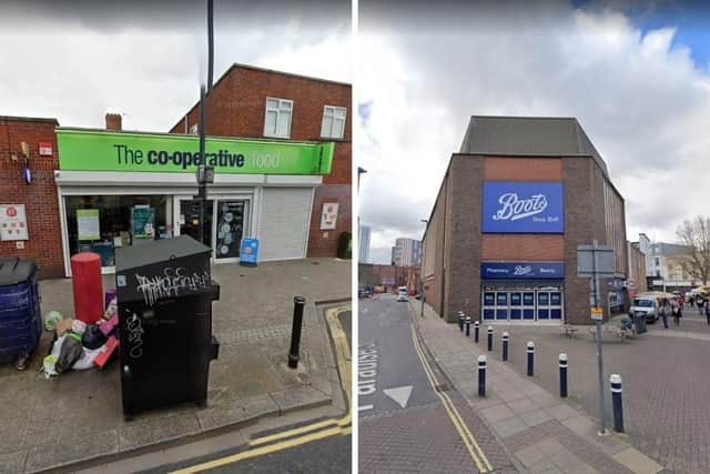 The Boots in Commercial Road and Co-op in Fawcett Road were both targeted in burglaries. Picture: Google Street View