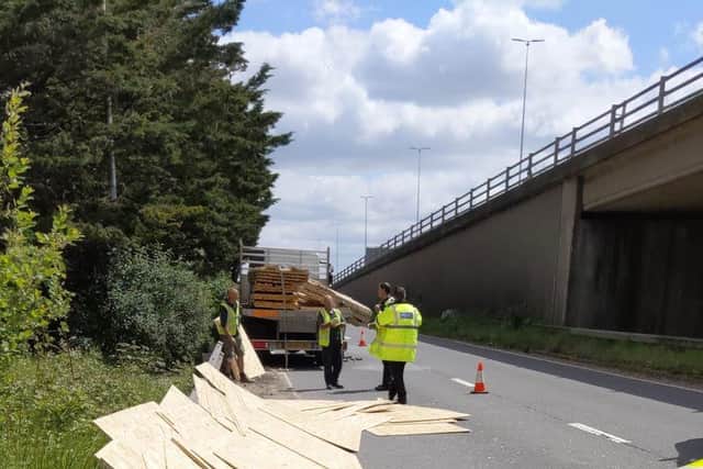 Timber found by police on A27