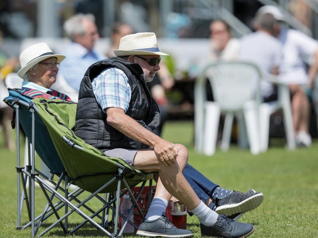Watching the cricket, St Helens, Southsea. Picture: Chris  Moorhouse (250524-13)