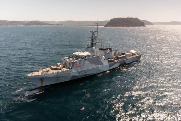 Royal Navy Batch 2 Offshore Patrol Vessel, HMS Tamar visited Sydney, Australia as part of their continues operations in the region. Picture: Lt Cdr Shaun Roster.