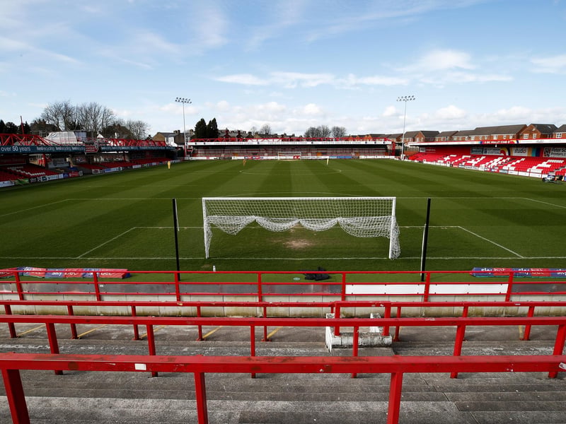 Average attendance: 3,276; Capacity: 5,450.