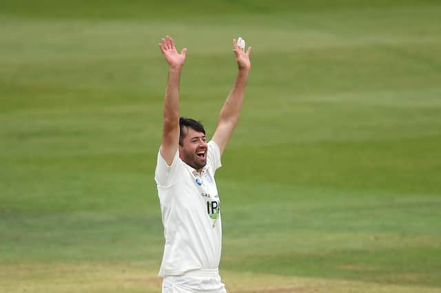 Ian Holland impressed with the ball today as Hampshire completed their second successive County Championship victory, this time against Middlesex at The Ageas Bowl. Photo by Alex Davidson/Getty Images.