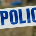 Police tape stock image.