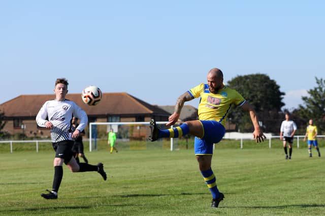 Freddie Hoare, right, v Whiteley Wanderers. Picture: Chris Moorhouse