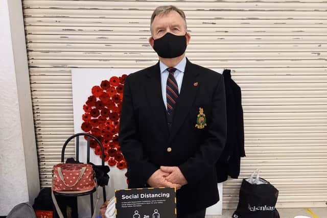 Veteran Patrick Hills, 68, of Hilsea, served with Her Majesty's Band of the Royal Marines for 25 years and is volunteering to collect cash for the Poppy Appeal at Cascades.