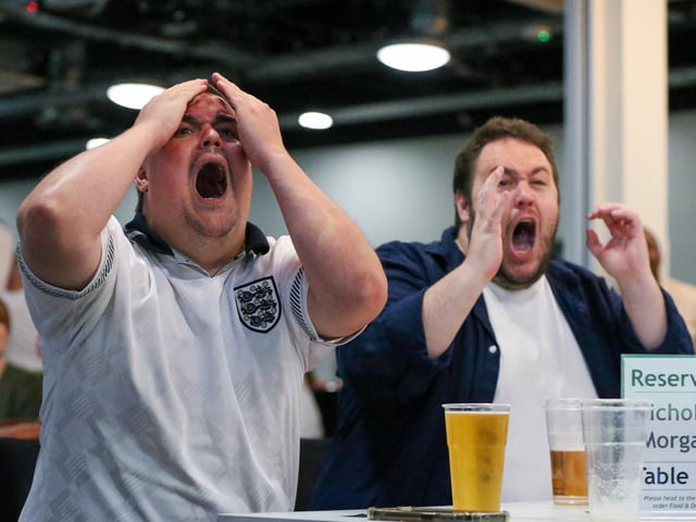 Fans watch Netherlands v England, UEFA Euros 2024 semi-final played in Dortmund, at Village Hotel, Lakeshore Drive, Cosham
Picture: Chris Moorhouse (100724-056)