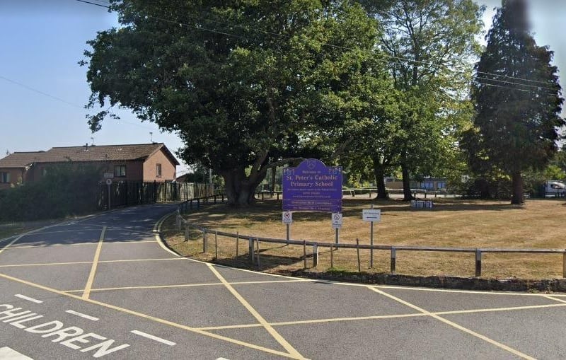 St Peter's Catholic Primary School in Waterlooville had 77 people apply to the school as their first choice but only 56 were offered a place.