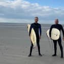 Keen surfers Cllr Dan Weymss and Cllr Rob New from Portsmouth City Council, who are putting a motion to the council asking it to protect the ocean in all decisions it makes