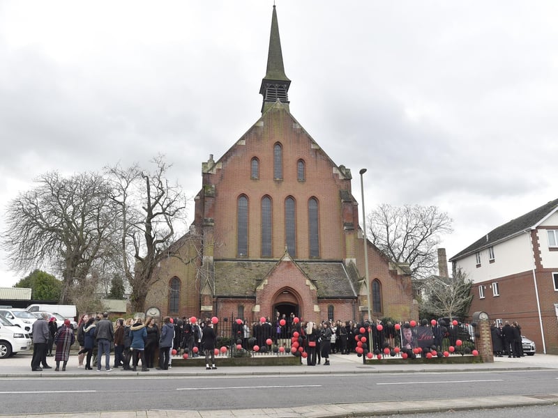 The funeral of Levi Kent took place on Thursday, December 21, 2023 at St John's Church in Forton Road, Gosport. Picture: Sarah Standing (211223-3782)