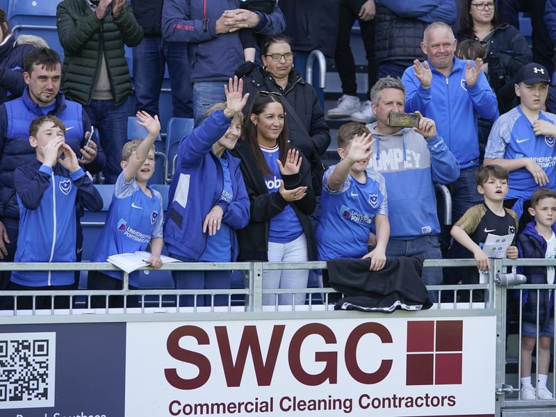 Blues fans were out in force for Pompey's final game of the season against Wycombe