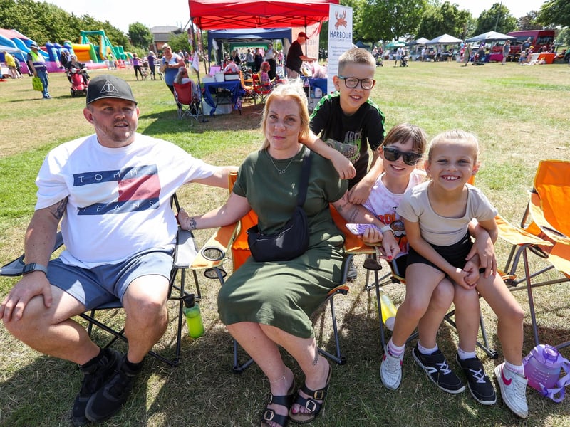 The Shellem family. Fundraiser for Harbour Cancer Support, Walpole Park, GosportPicture: Chris Moorhouse (220625-10)