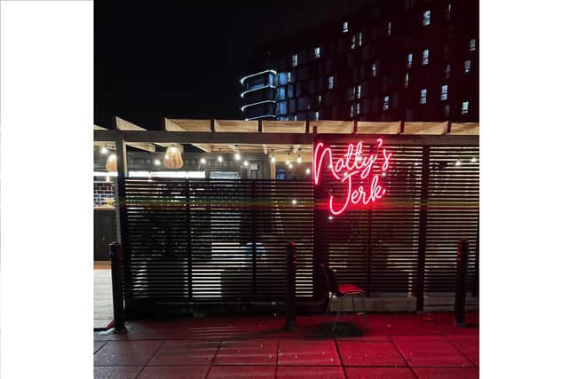 Firefighters from Southsea Fire Station extinguished a fire behind Natty's Jerk pop up food shack, near Commercial Road.