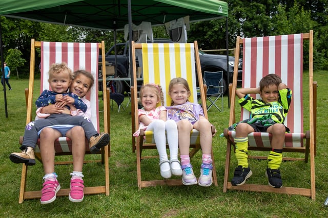 Families enjoyed a petting zoo, games and stalls at Wicor Primary Schools Fayre on Saturday afternoon.

Pictured - Friends enjoying some chill out time on deck chairs supplied by Anywhere Deck Chairs

Photos by Alex Shute