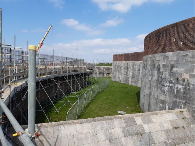 The scheme also sees some preservation work of the boundary with Southsea Castle including the eventual replacement of the railings