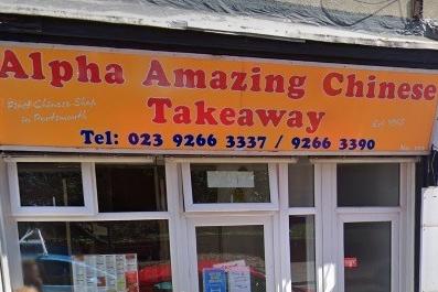 Alpha Amazing Chinese Takeaway at Shop, 192 Kingston Road, Portsmouth was rated four on August 15.