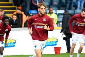 Left-back Harvey Hughes has gone on trial at Brighton following Pompey's decision not to offer him terms. Picture: Graham Hunt/ProSportsImages