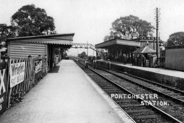 Portchester railway station in pre-electric days.
Looking a little ramshackle is a pre-war Portchester railway station. Wrights coal tar soap and Lux washing soap adverts are on view. Picture: Barry Cox collection.