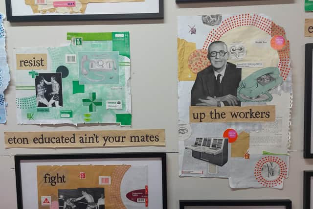 Ashley John's work at The Mash Up exhibition in The Warehouse on Marmion Road, Southsea, July 29, 2022