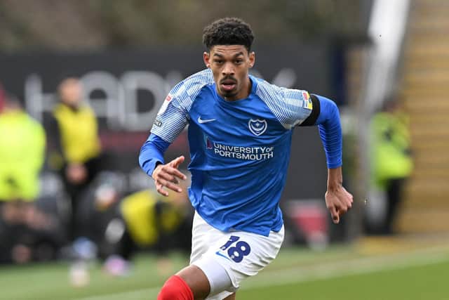 Reeco Hackett is not in the Pompey squad for today's game against Cheltenham.