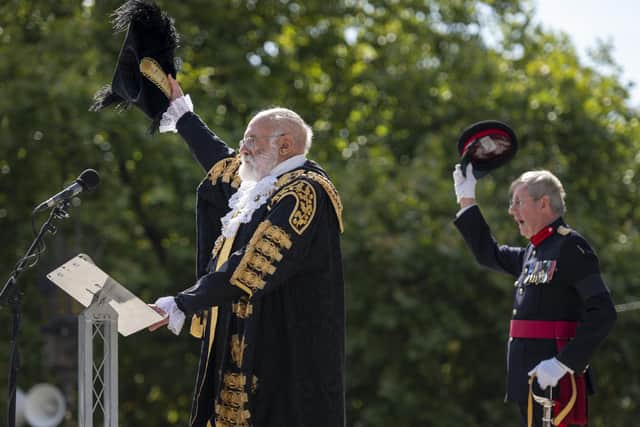The proclamation of King Charles III in Guildhall Square in Portsmouth on September 11, 2022Lord Mayor of Portsmouth Hugh MasonPicture: Peter Langdown