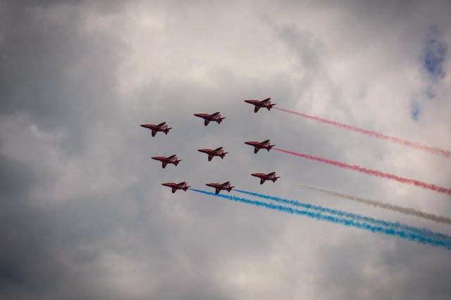 Red Arrows at Armed Forces Day over Southsea Common