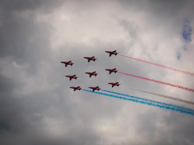 Red Arrows at Armed Forces Day over Southsea Common