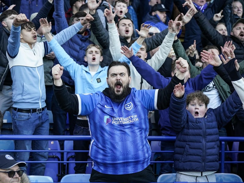 20,303 fans were packed into Fratton Park for the visit of Oxford United.