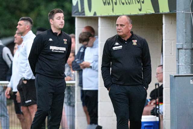 Fareham boss Pete Stiles, right. Picture: Chris Moorhouse (jpns 170821-13)