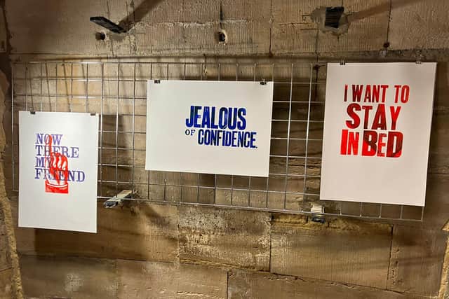 Some of the works on diplay at the Your Voice 2 exhibition.