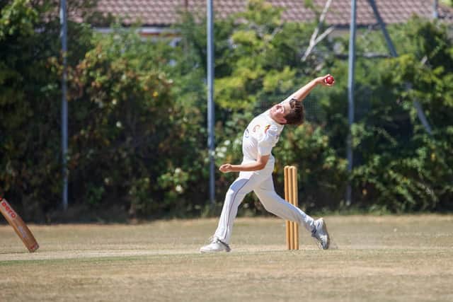 Gosport 4ths bowler Danny Bradley-Turner. Photo by Alex Shute